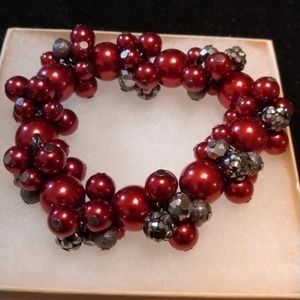 Vintage beaded cluster bracelet